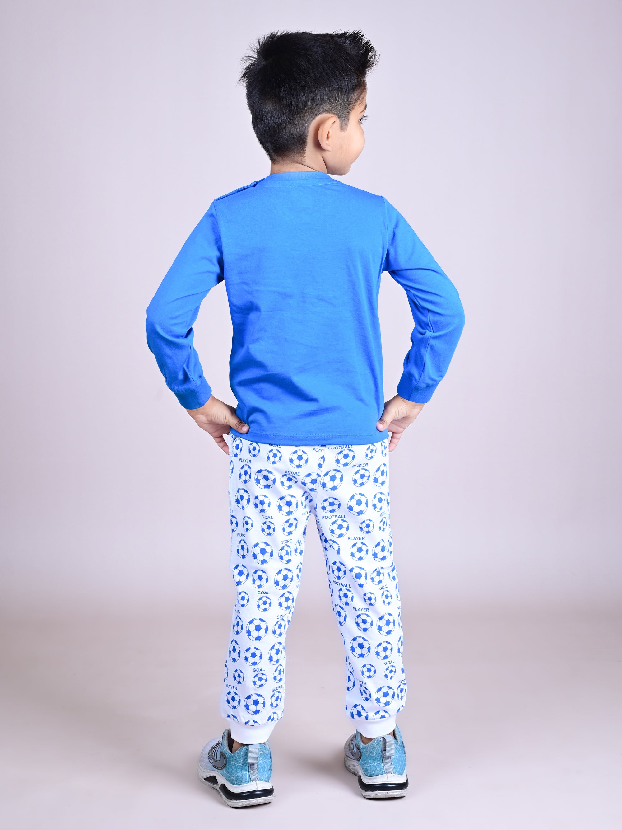 DTD Pure Cotton Full Sleeve All Over Printed Boys Night Suit B-FS-NS-36A & 36B