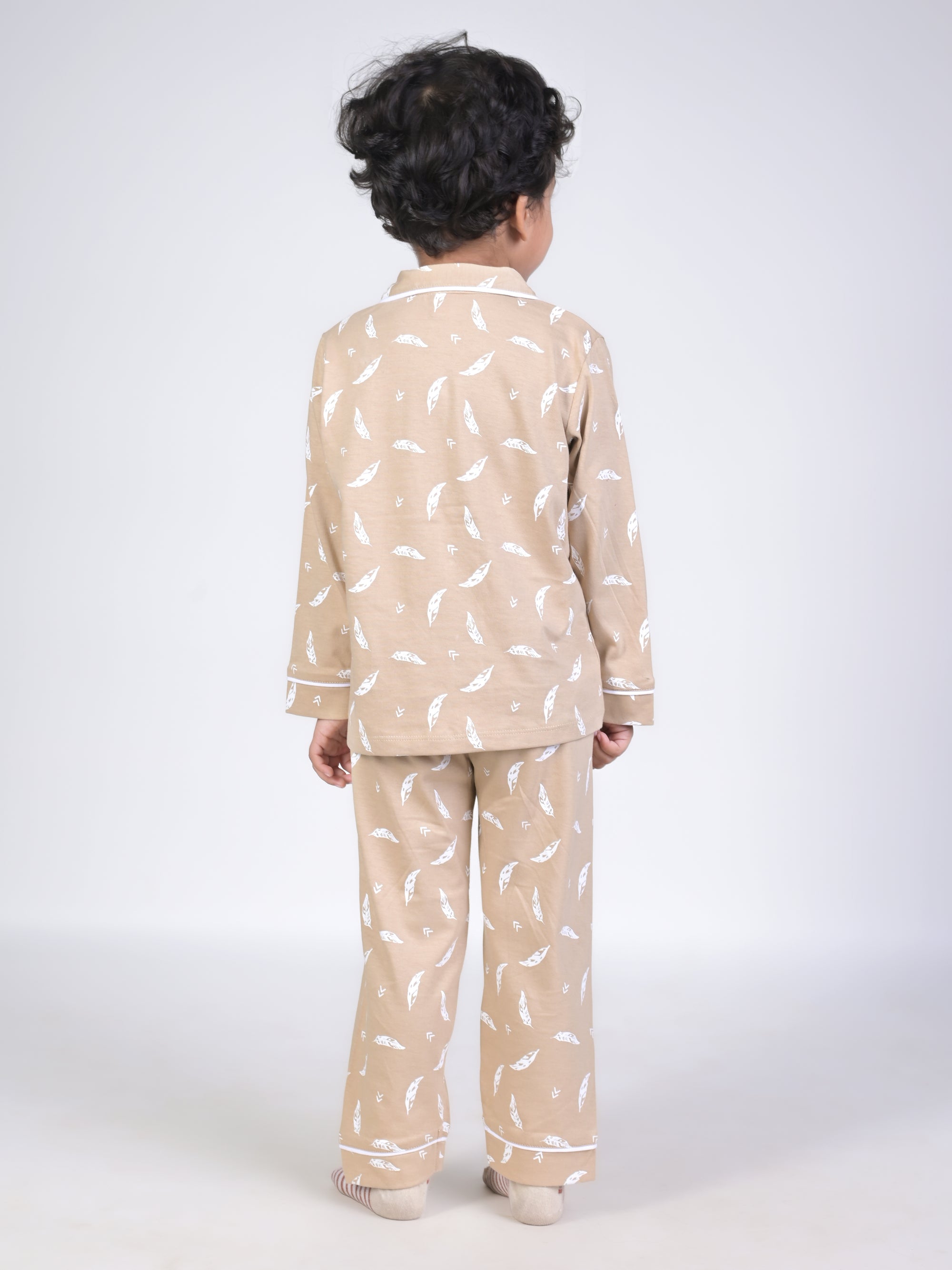 DTD All Over White  leaf Printed Baby Boys Night Suit ON-B-FS-NS-28&29