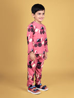 DTD Pure Cotton Full Sleeve All Over Constriction Vehicle  Printed Boys Night Suit B-FS-NS-21&22