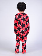 DTD Yellow Color All Over Star Printed Boys Full Sleeve Set B-FS-NS-15&16