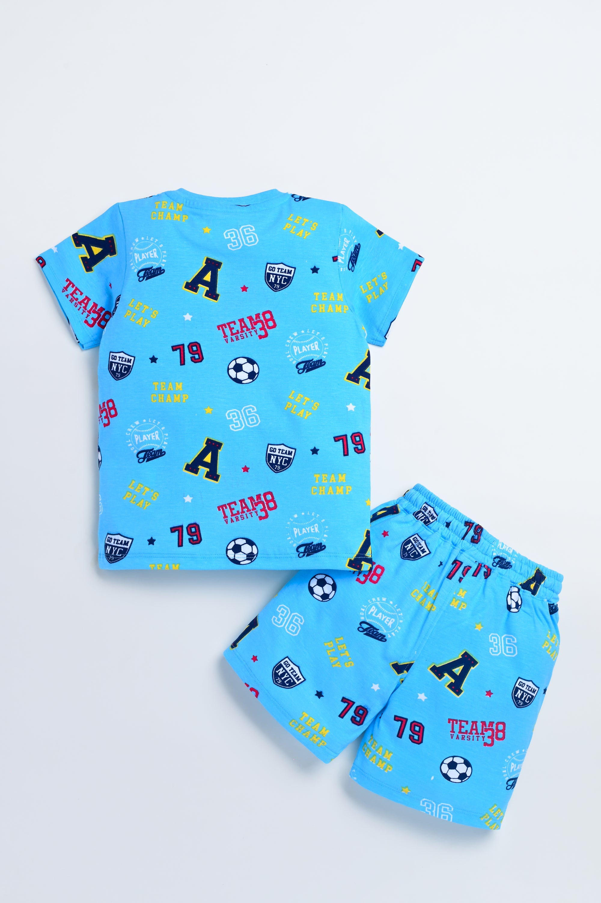 Dear To Dad Pure Cotton AOP Printed Half Sleeve Boys Co-ord Set HS-COS-09