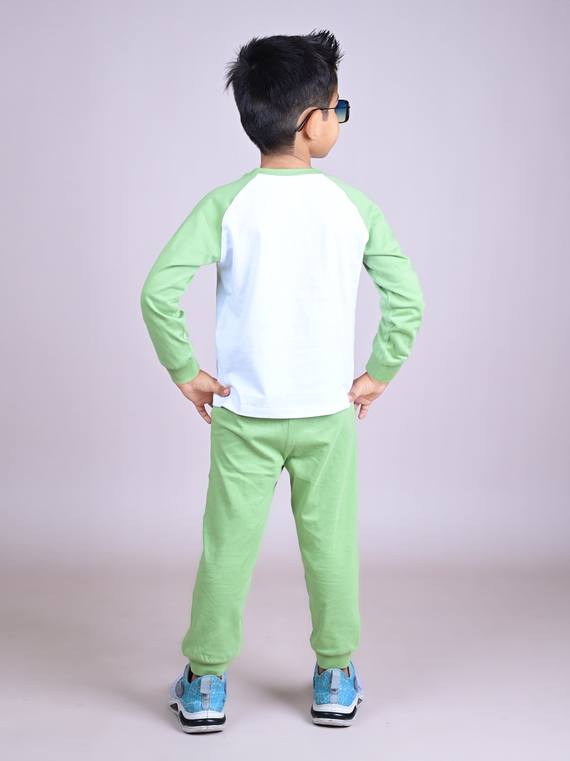 DTD Pure Cotton Full Sleeve All Over Printed Boys Night Suit B-FS-NS-33A & 33B