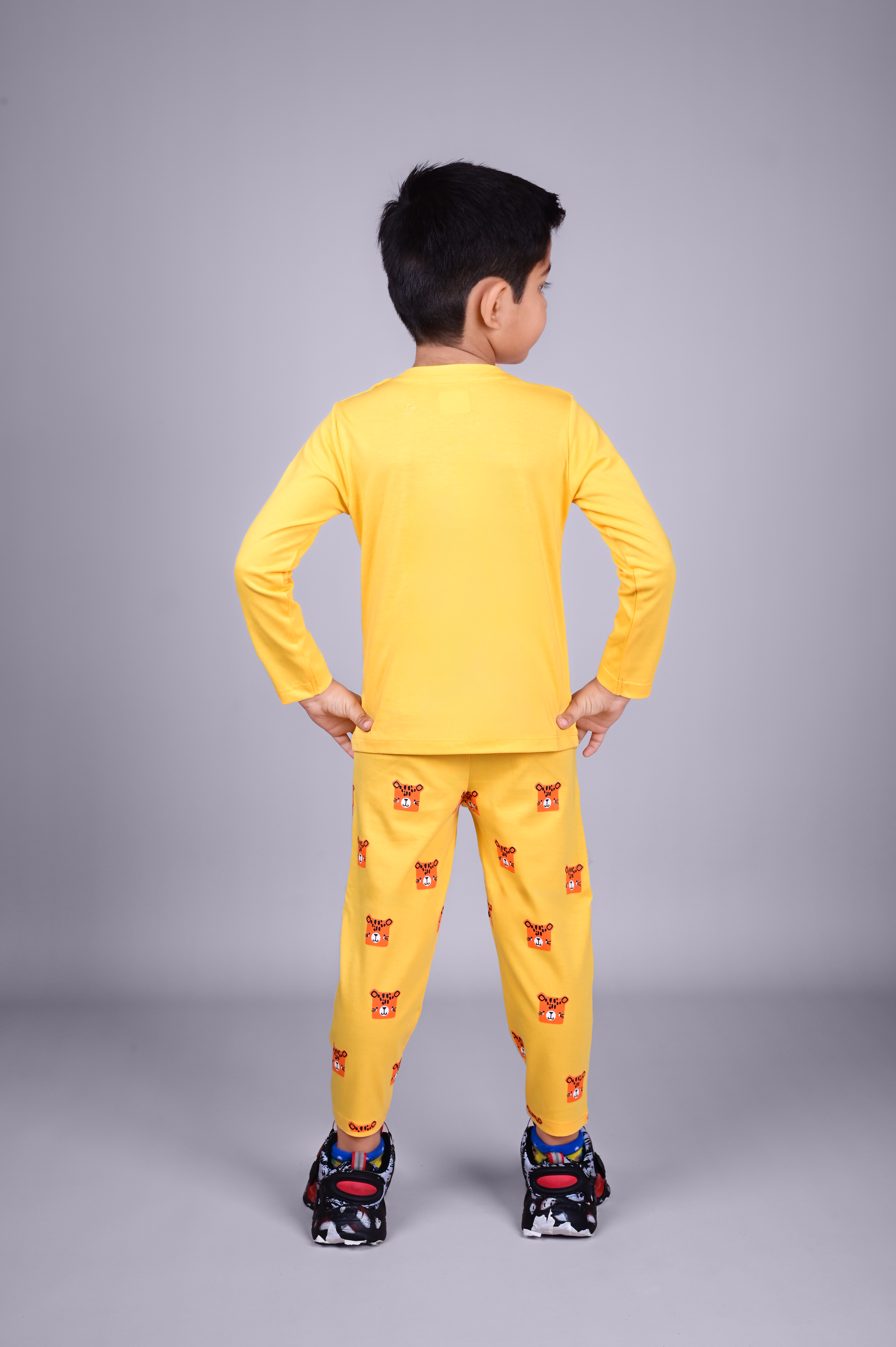 DTD Pure Cotton Full Sleeve All Over Printed Boys Night Suit B-FS-NS-17