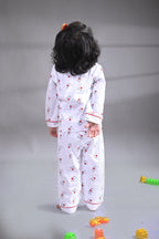 Dear To Dad White Color AOP I Love Dad Printed Full Sleeve Baby Night Suit G-NS-06C