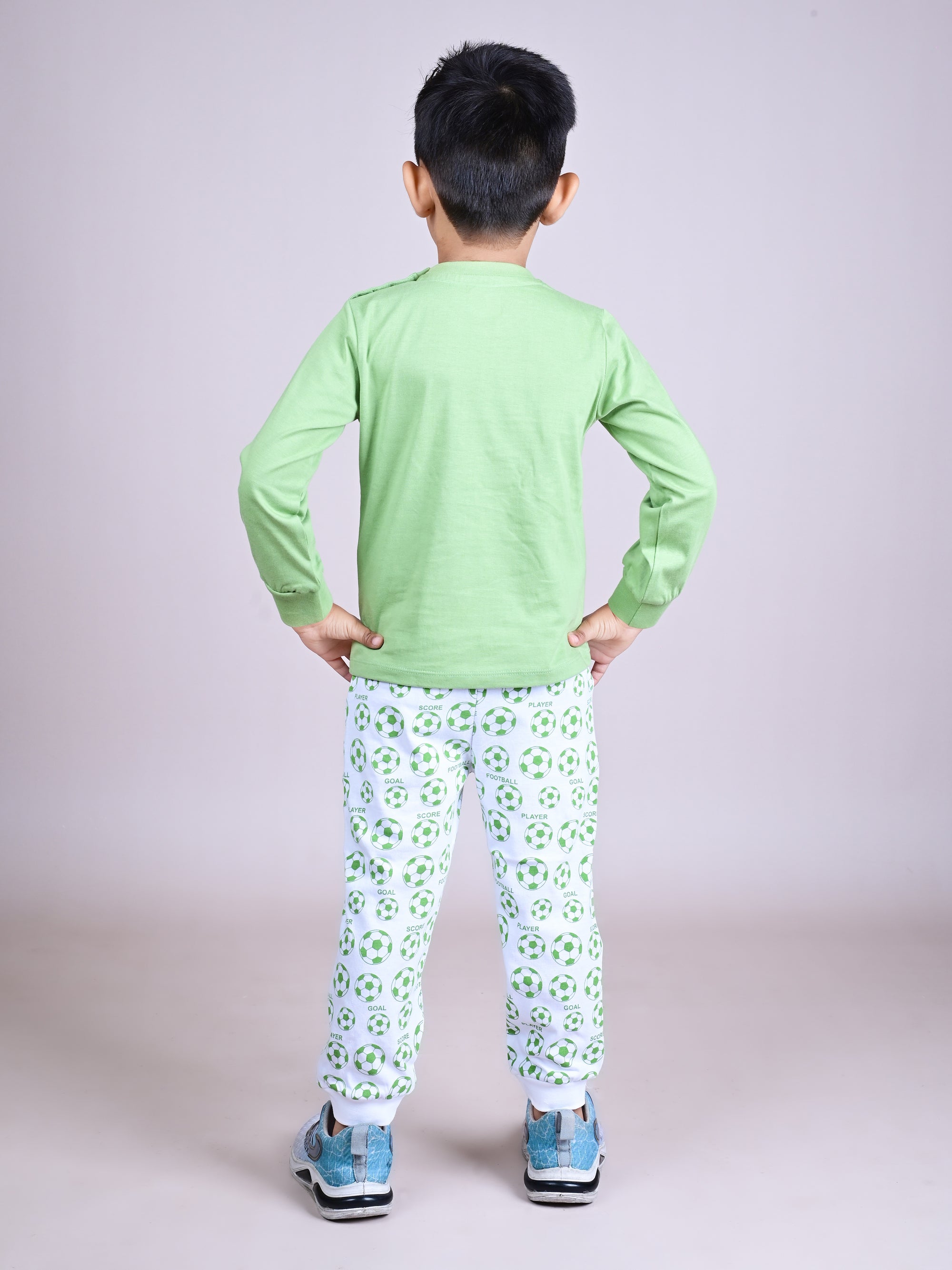 DTD Pure Cotton Full Sleeve All Over Printed Boys Night Suit B-FS-NS-36A & 36B