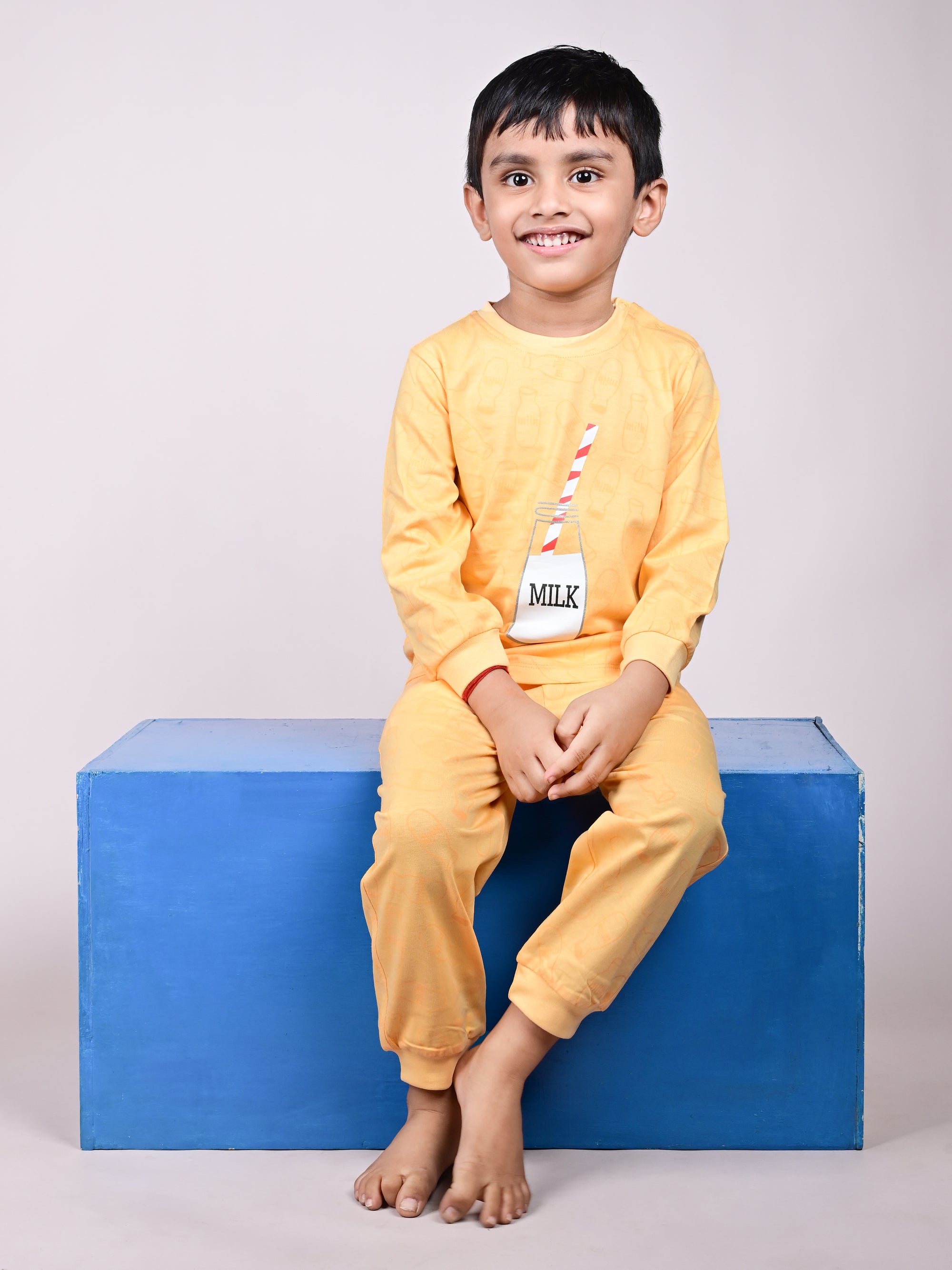 DTD Pure Cotton Full Sleeve All Over Printed Boys Night Suit B-FS-NS-37A&B