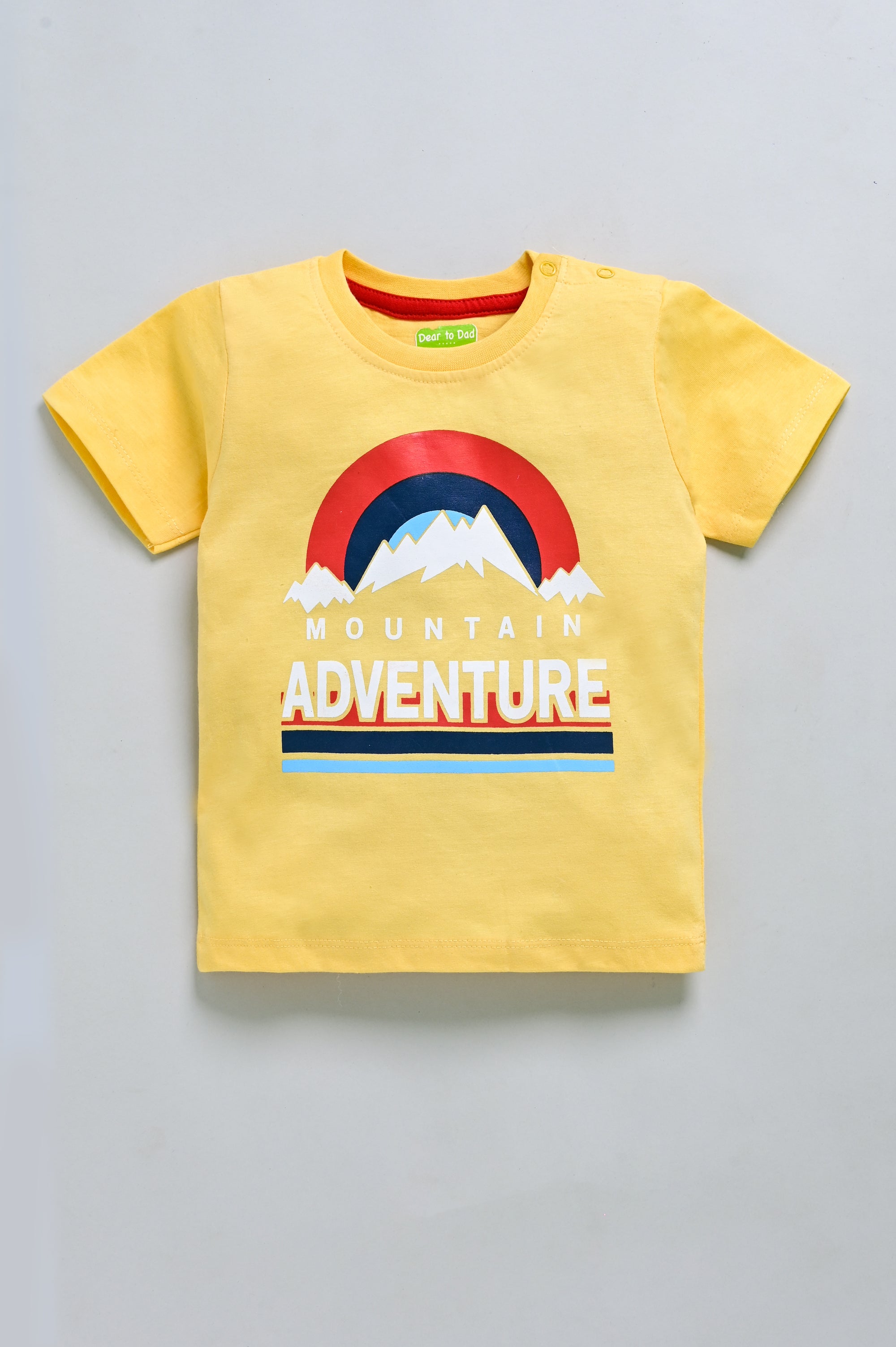 DTD Yellow Color Half Sleeve T-Shirt with Blue Shorts for Boys B-HS- 001