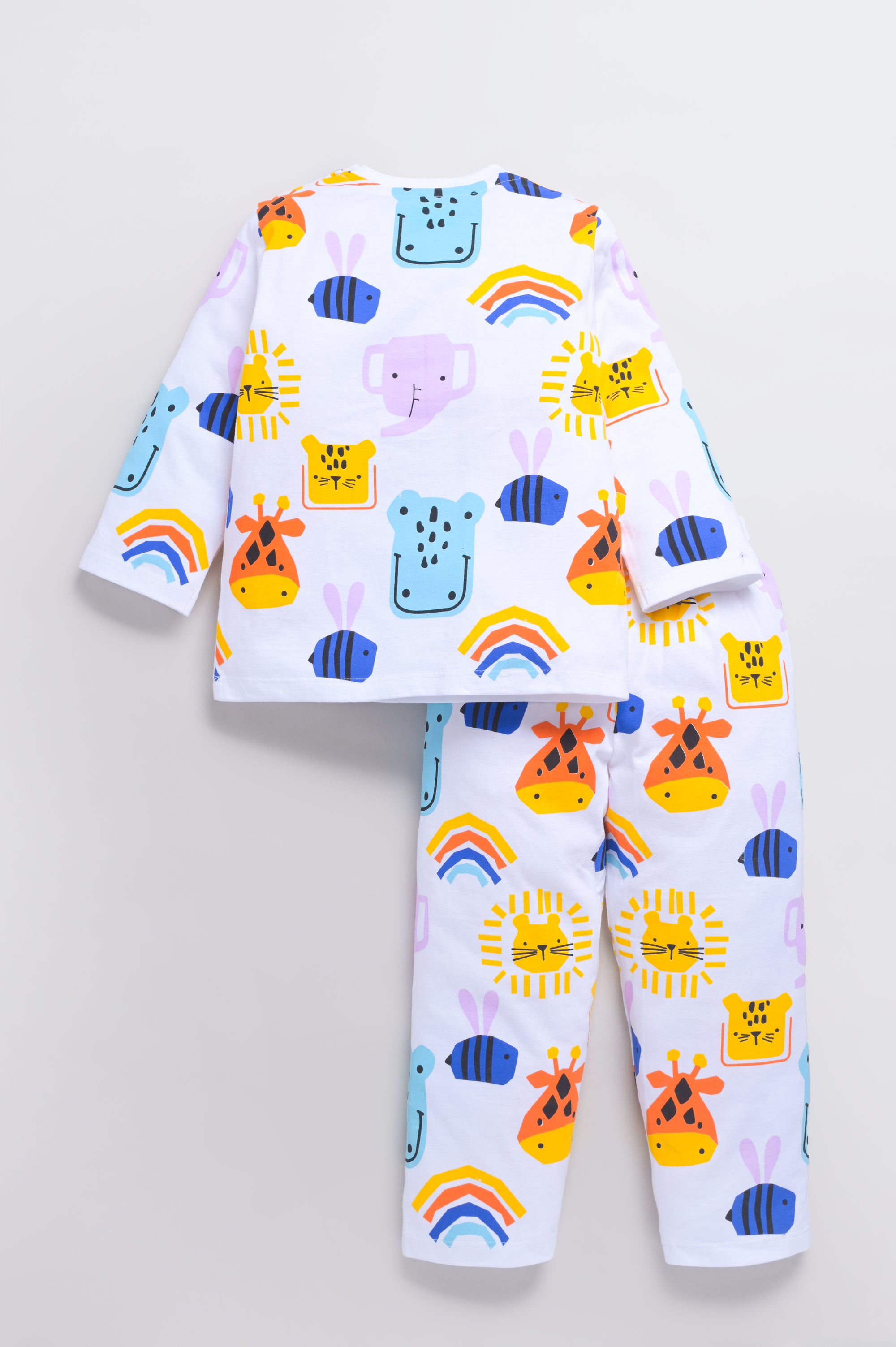 DTD Pure Cotton Full Sleeve All Over Printed Boys Night Suit B-FS-NS-18