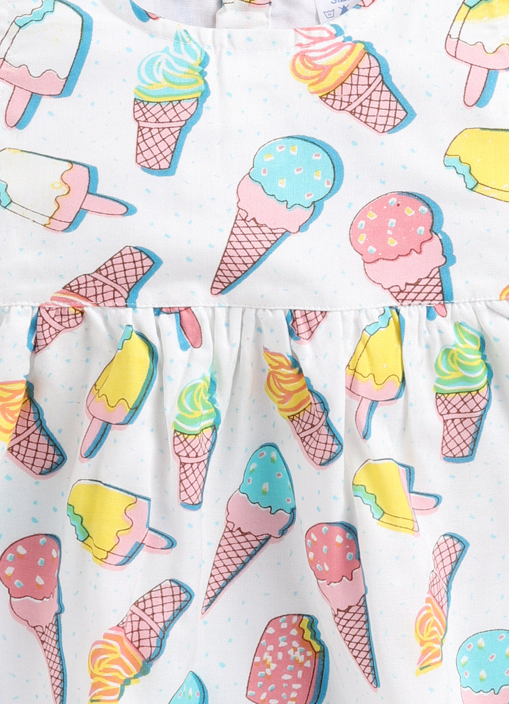 Mini Ice Cream All Over Printed Girls A-Line Frock GF-WP-145