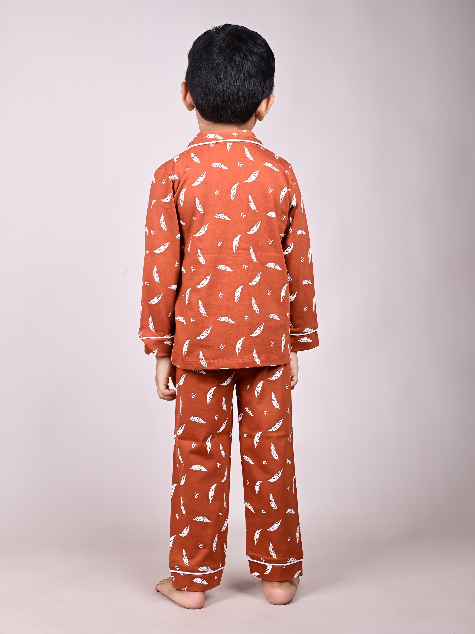 DTD All Over White  leaf Printed Baby Boys Night Suit ON-B-FS-NS-28&29