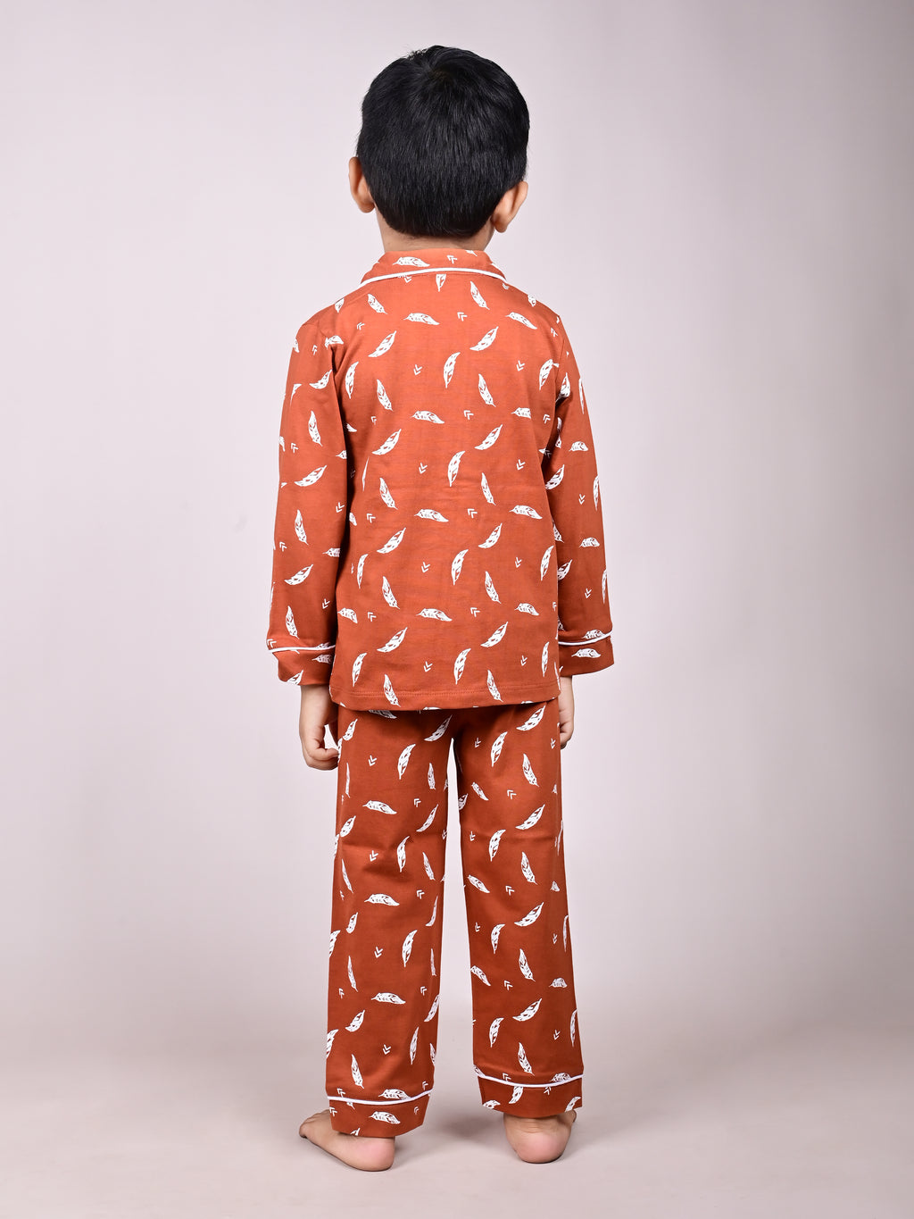 DTD All Over White  leaf Printed Baby Boys Night Suit ON-B-FS-NS-28&29