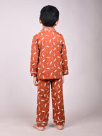 DTD All Over White  leaf Printed Baby Boys Night Suit ON-B-FS-NS-28&29