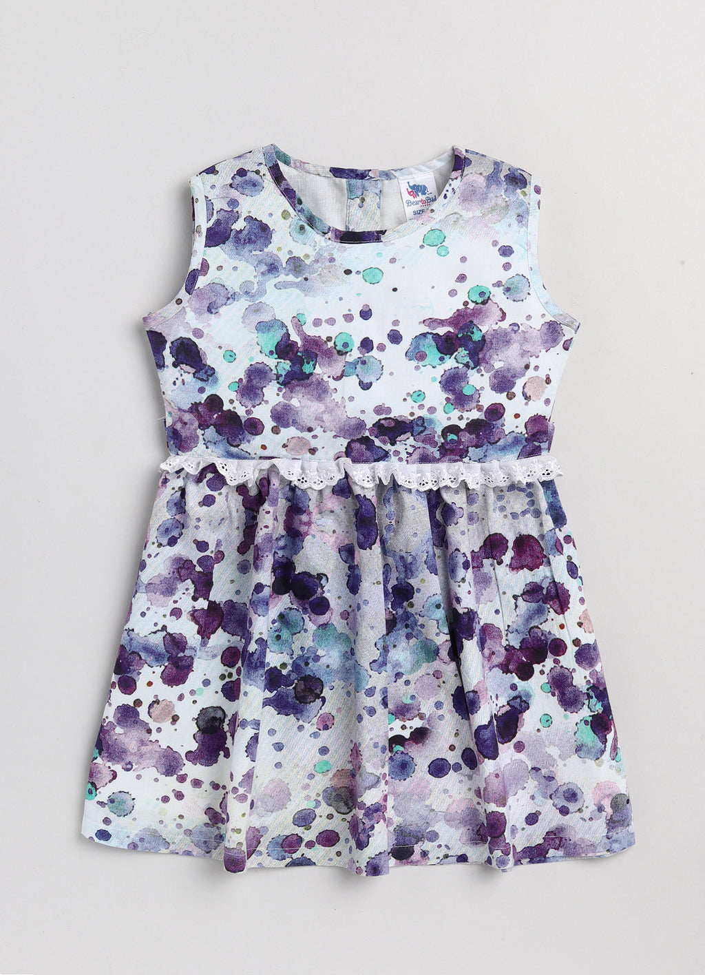 Color Block All Over Printed Girls A-Line Frock GF-WP-118