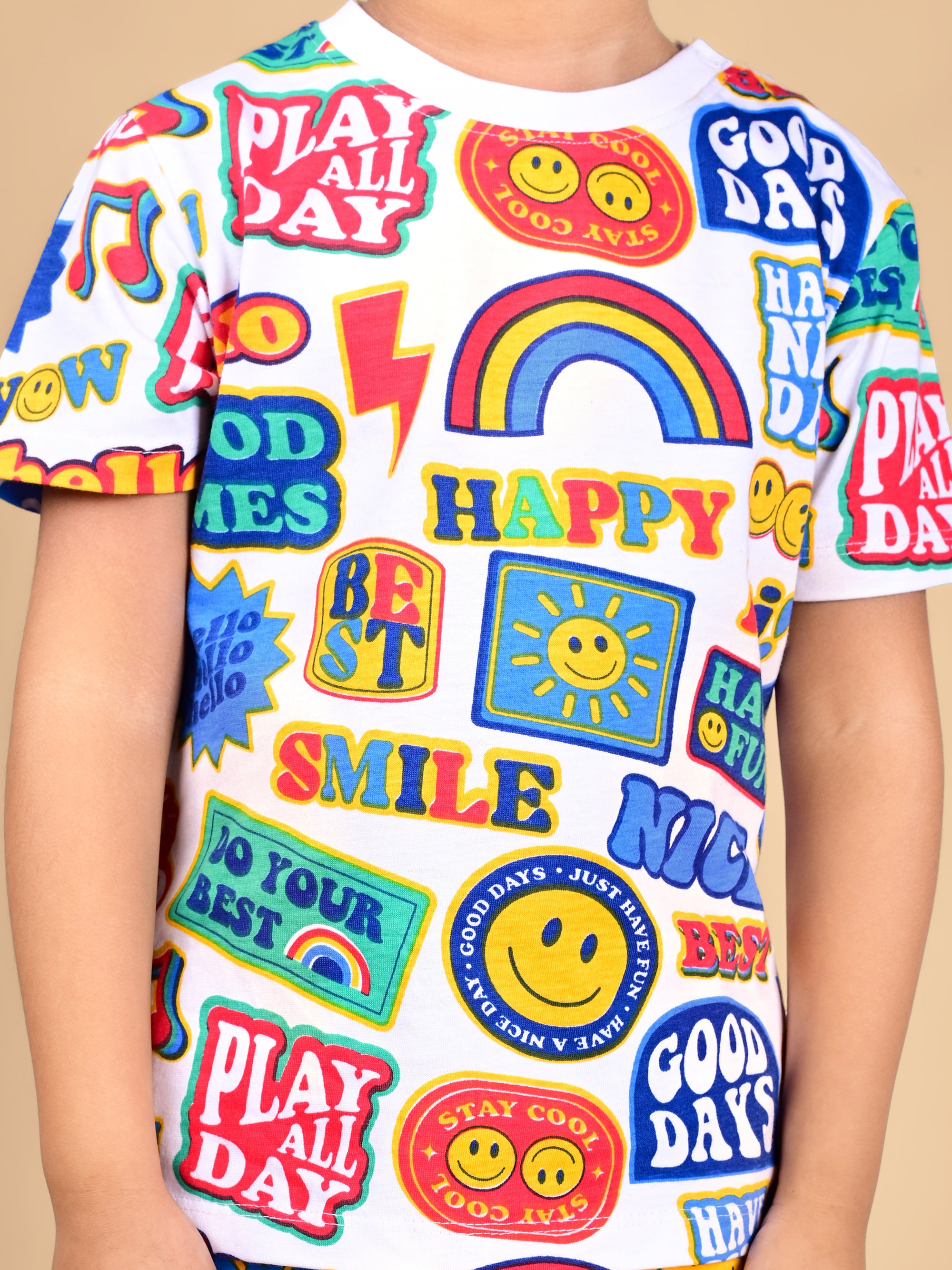 Dear To Dad Pure Cotton AO Printed Half Sleeve Boys Co-ord Set HS-COS-01