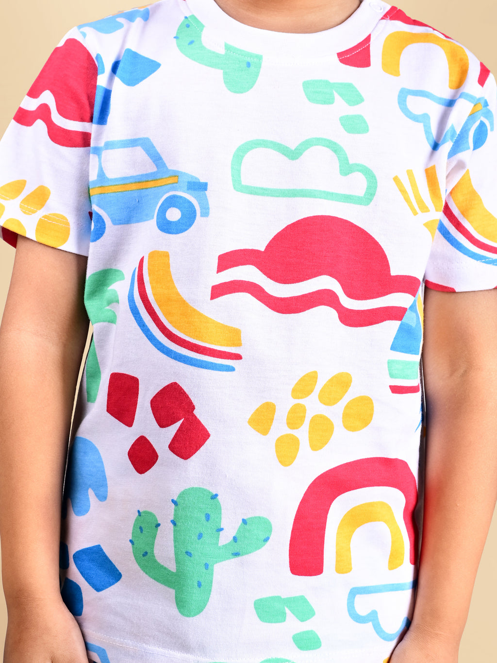 Dear To Dad Pure Cotton AO Printed Half Sleeve Boys Co-ord Set HS-COS-02