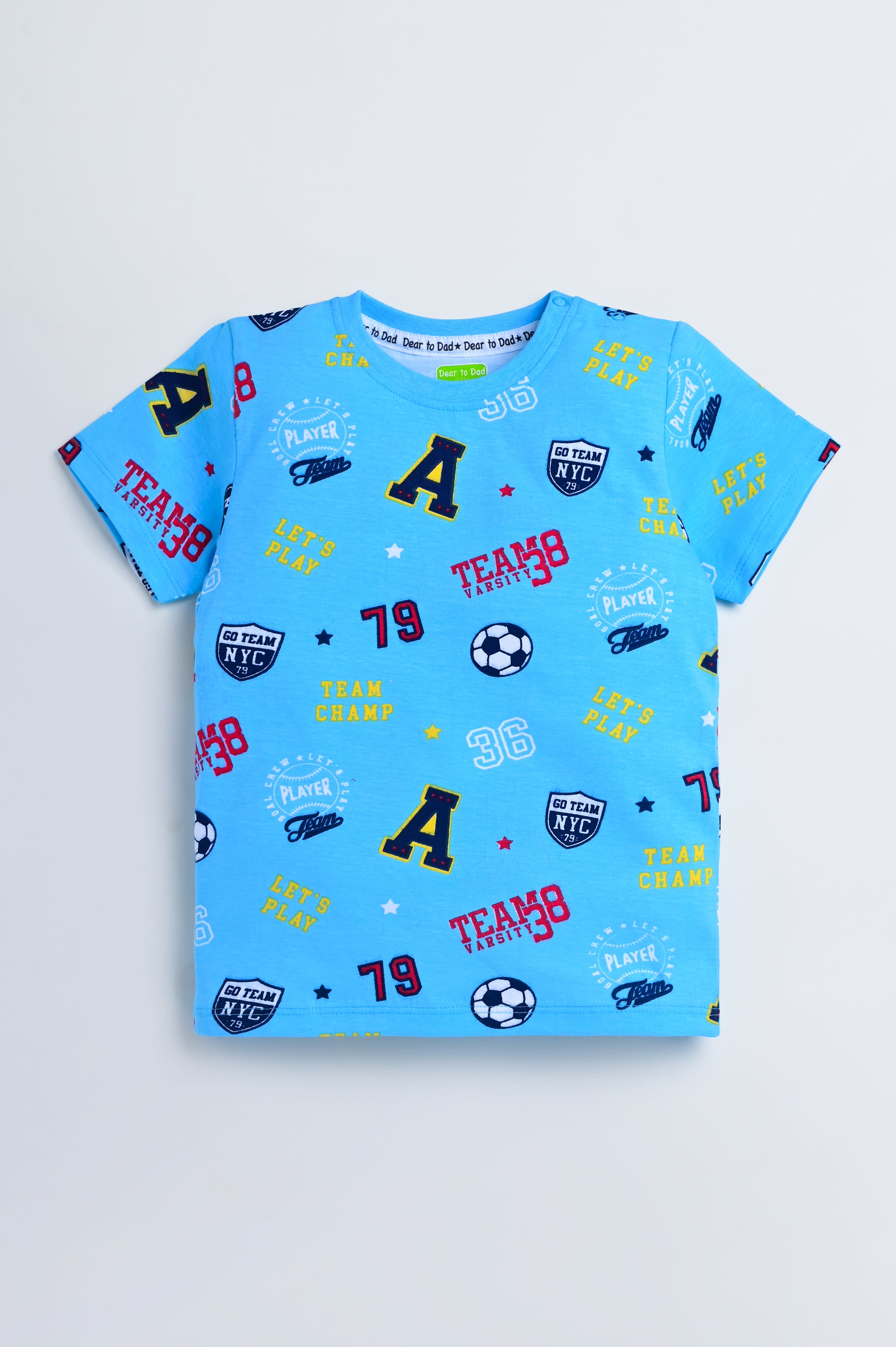 Dear To Dad Pure Cotton AOP Printed Half Sleeve Boys Co-ord Set HS-COS-09