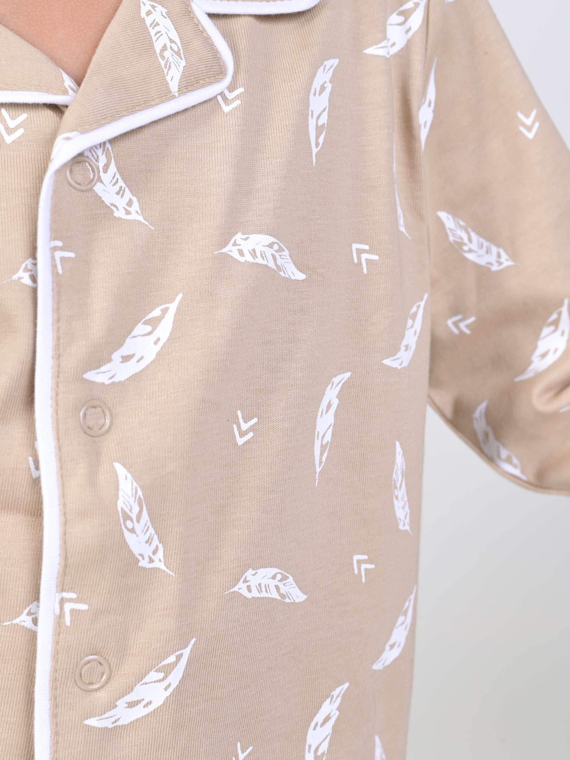 DTD All Over White  leaf Printed Baby Boys Night Suit ON-B-FS-NS-28&29