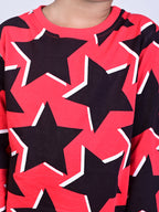 DTD Yellow Color All Over Star Printed Boys Full Sleeve Set B-FS-NS-15&16