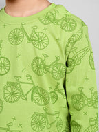 DTD Pure Cotton Full Sleeve All Over Printed Boys Night Suit B-FS-NS-19&20
