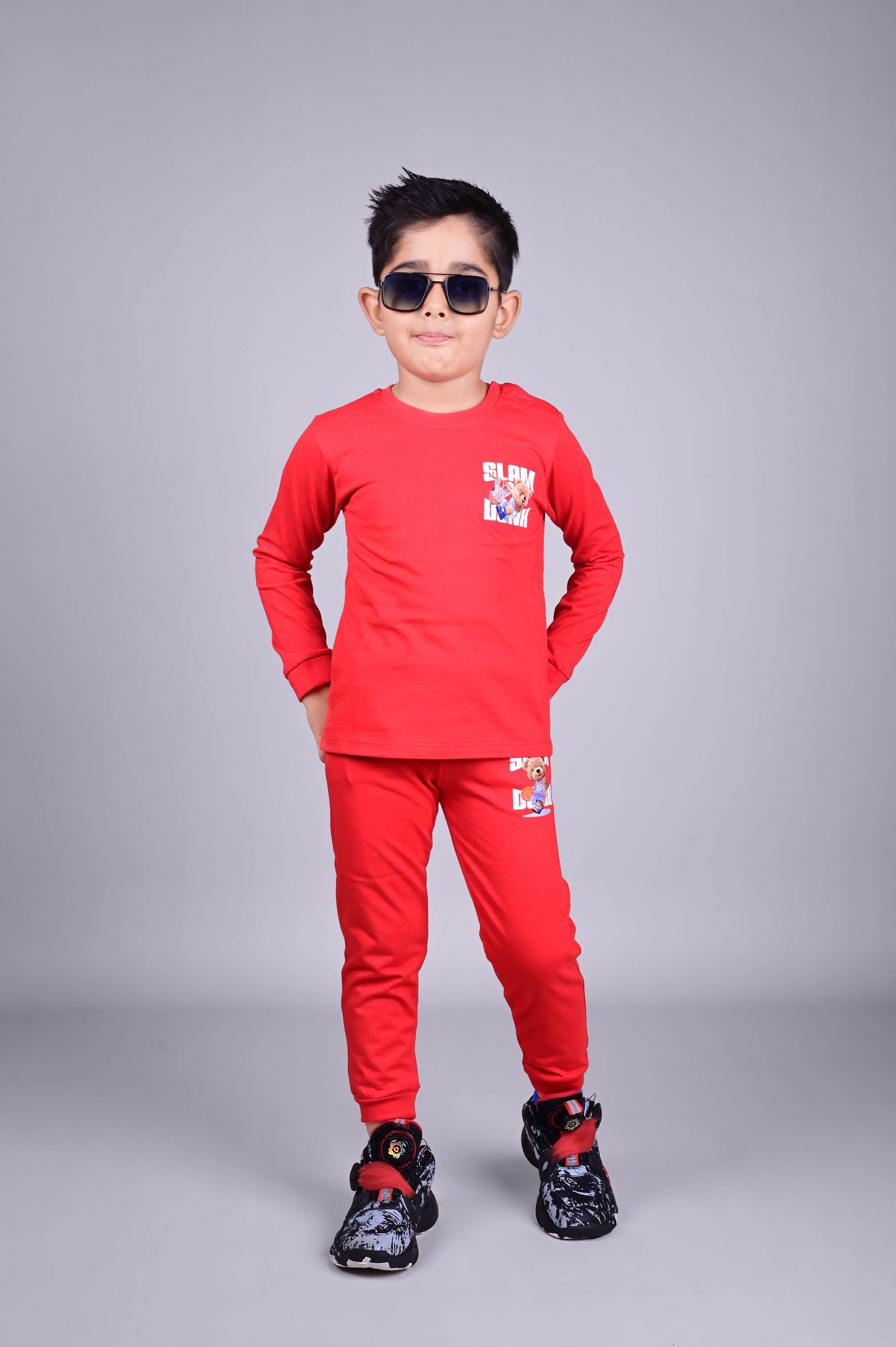 DTD Pure Cotton Full Sleeve All Over Printed Boys Night Suit B-FS-NS-35A & 35B