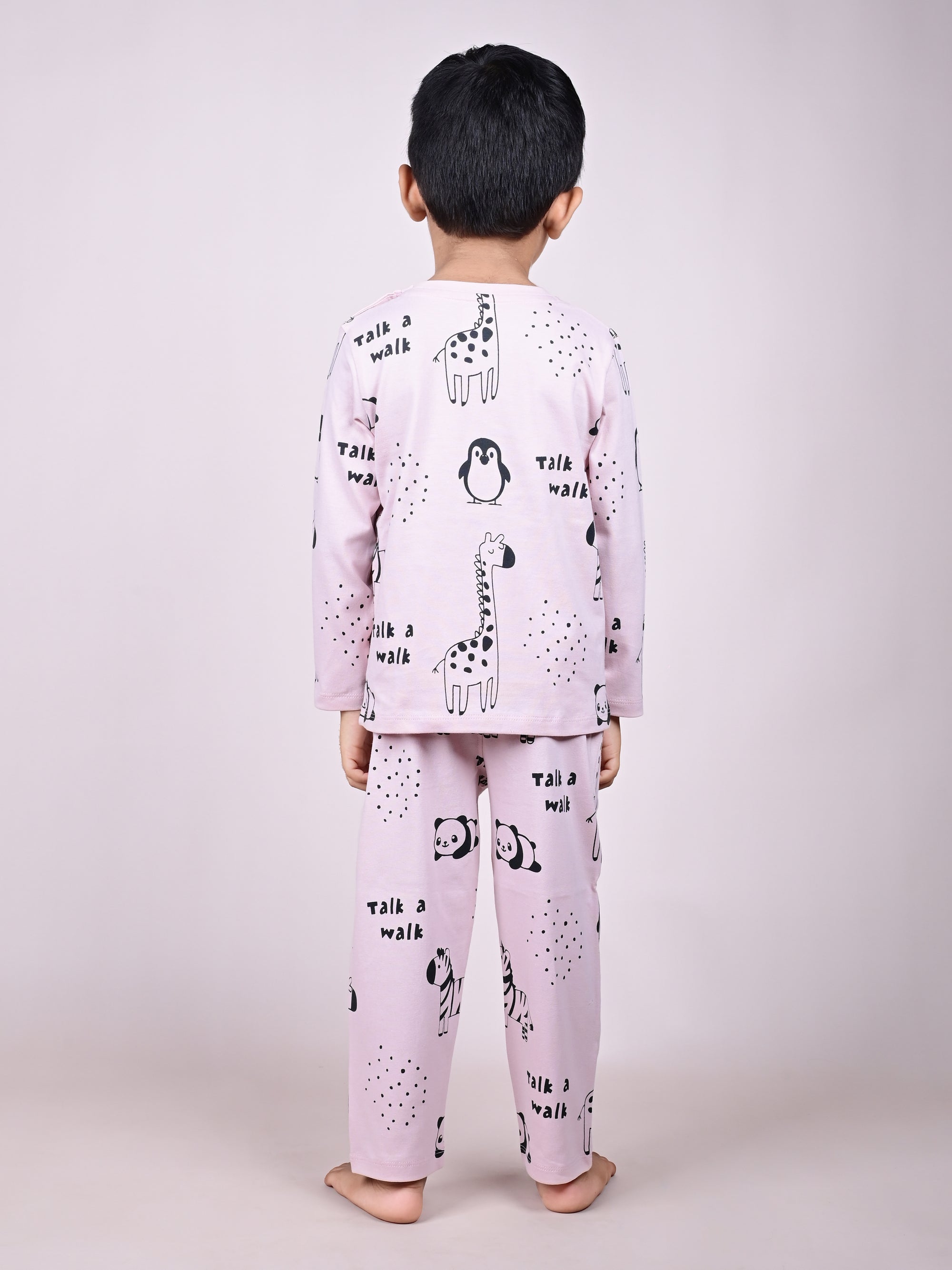 DTD Pure Cotton Full Sleeve All Over Printed Boys Night Suit B-FS-NS-13