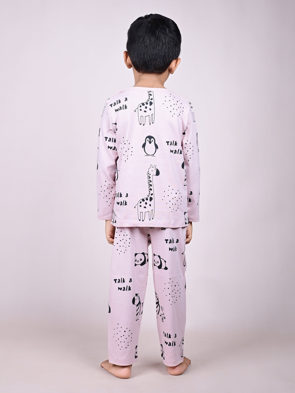 DTD Pure Cotton Full Sleeve All Over Printed Boys Night Suit B-FS-NS-13