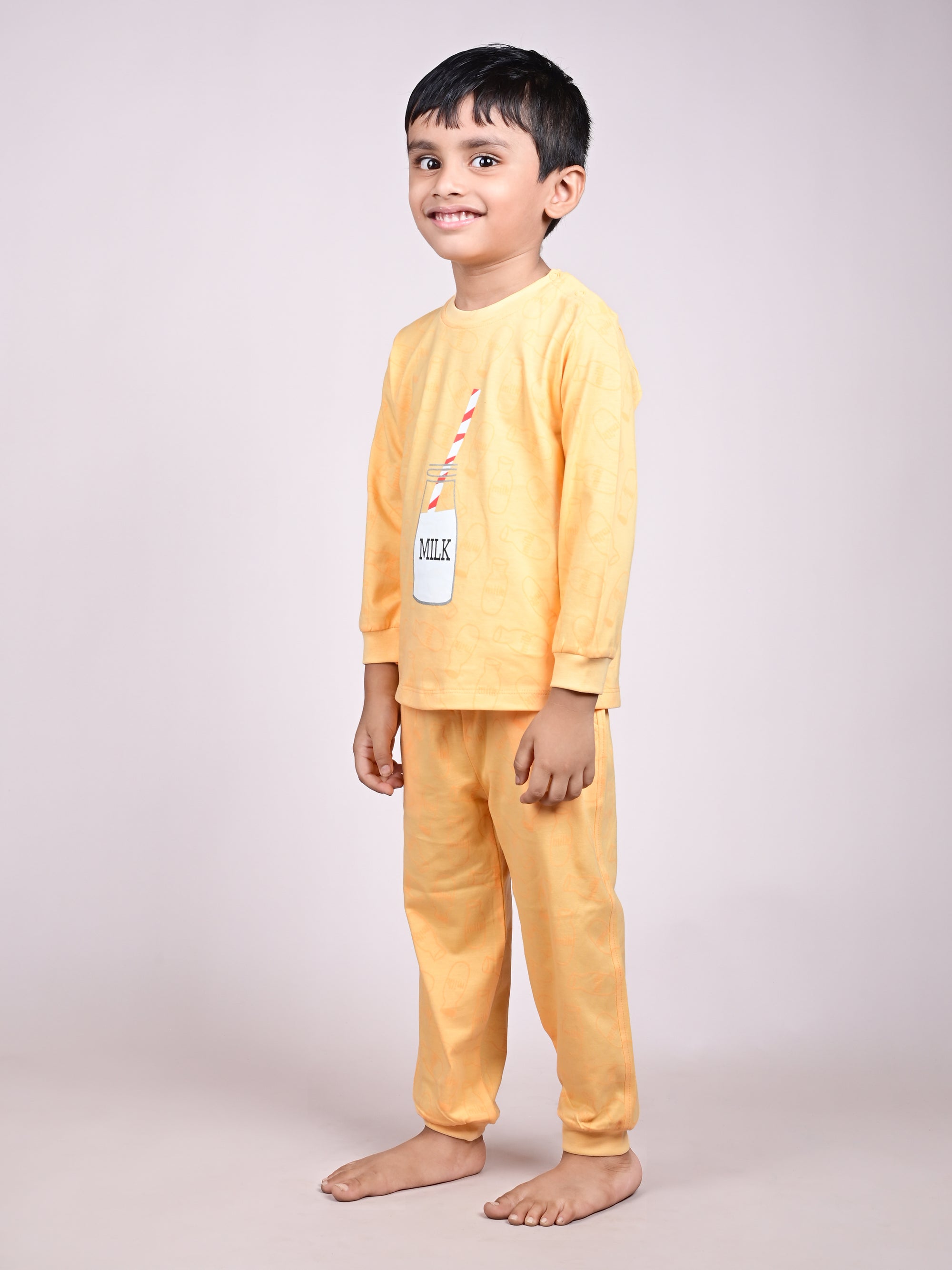 DTD Pure Cotton Full Sleeve All Over Printed Boys Night Suit B-FS-NS-37A&B