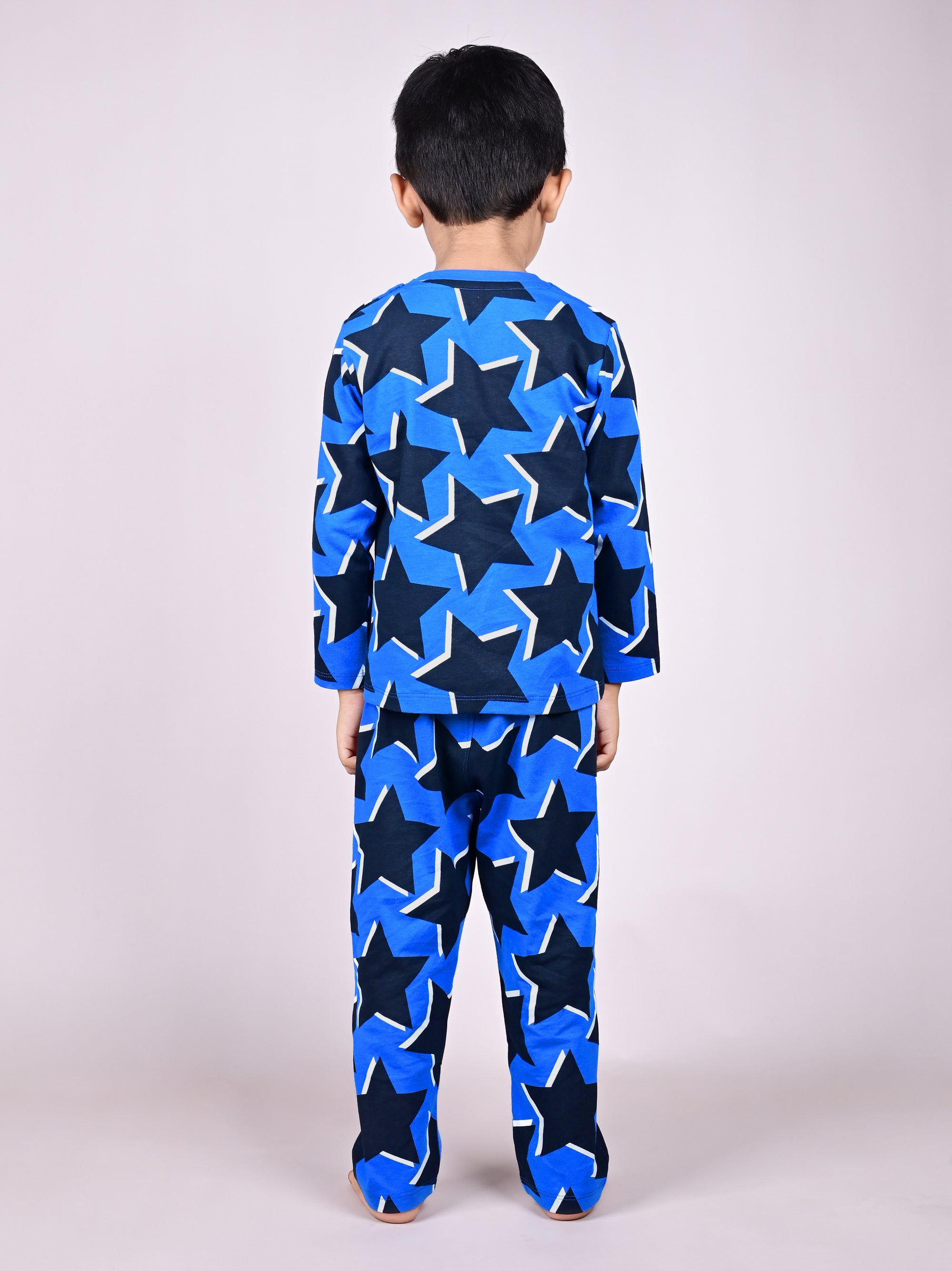 DTD Yellow Color All Over Star Printed Boys Full Sleeve Set B-FS-NS-15&16