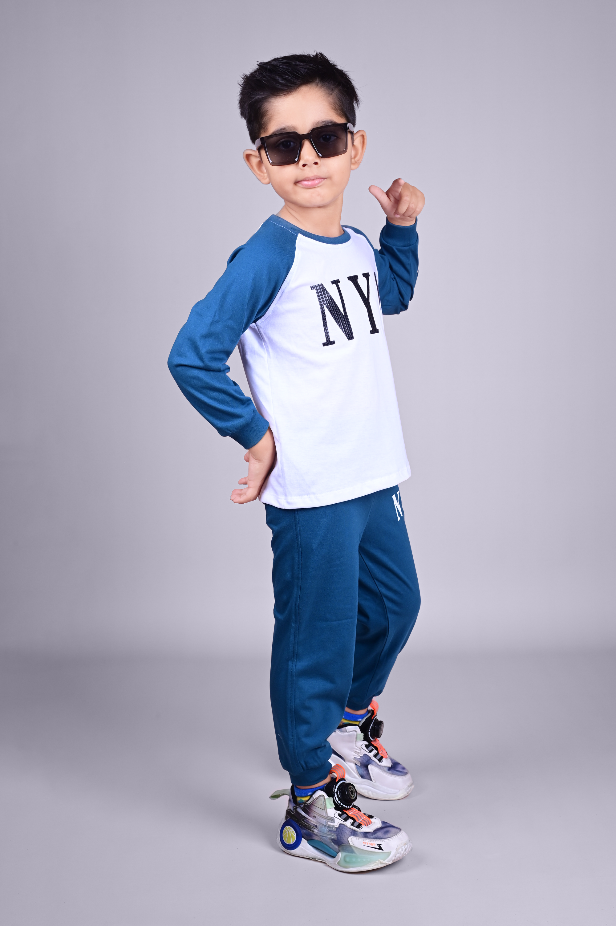 DTD Pure Cotton Full Sleeve All Over Printed Boys Night Suit B-FS-NS-38A & 38B