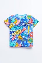 Dear To Dad Pure Cotton AOP Printed Half Sleeve Boys Co-ord Set HS-COS-08