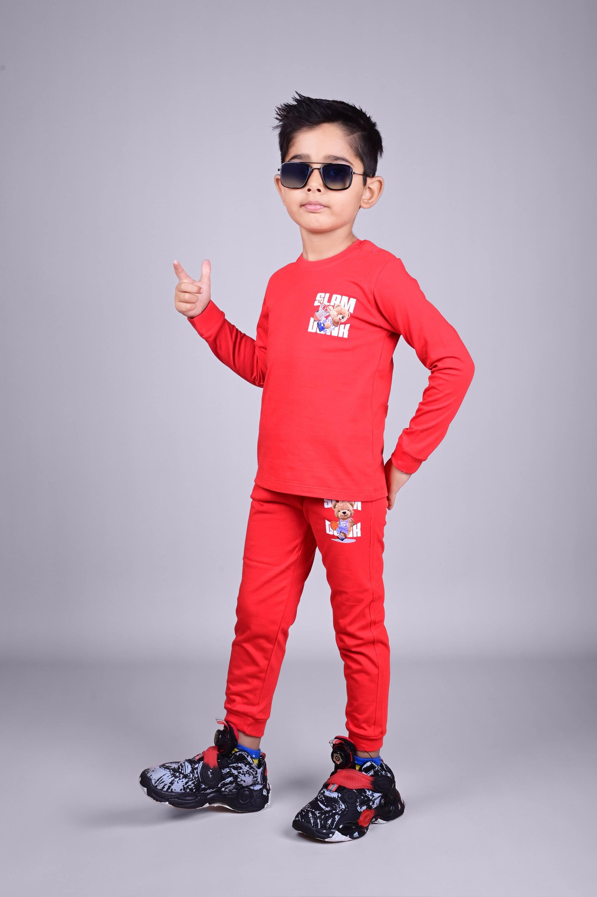 DTD Pure Cotton Full Sleeve All Over Printed Boys Night Suit B-FS-NS-35A & 35B