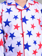 DTD Pure Cotton Full Sleeve All Over Printed Boys Night Suit B-FS-NS-30