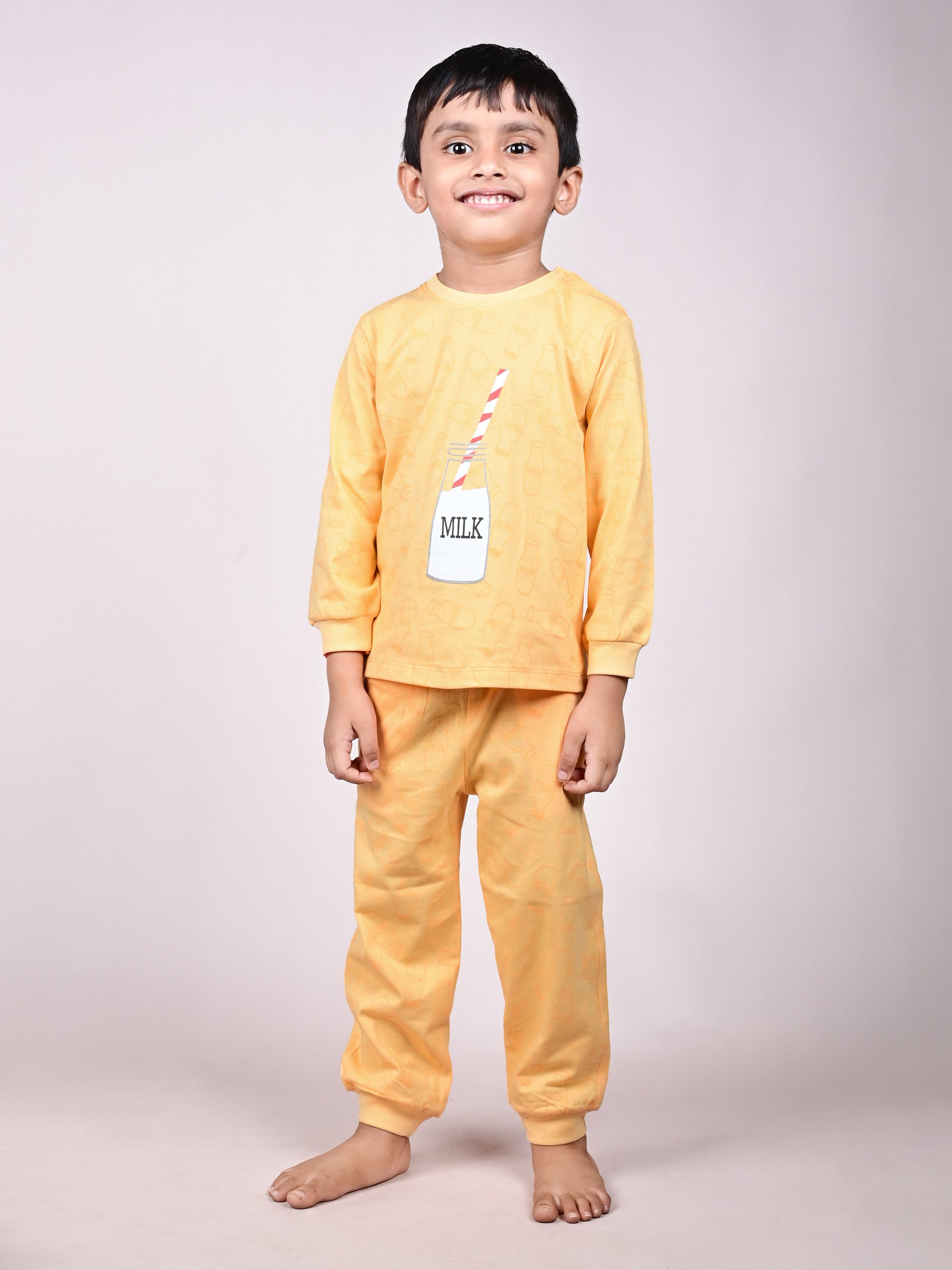 DTD Pure Cotton Full Sleeve All Over Printed Boys Night Suit B-FS-NS-37A&B