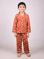 DTD All Over White  leaf Printed Baby Boys Night Suit ON-B-FS-NS-28&29