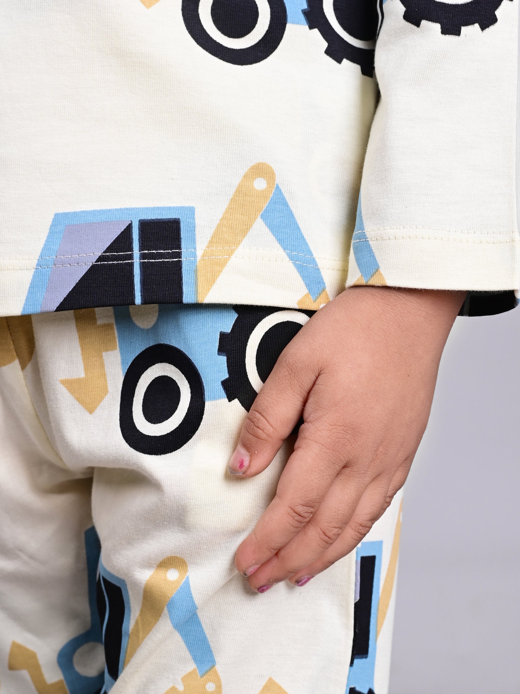 DTD Pure Cotton Full Sleeve All Over Constriction Vehicle  Printed Boys Night Suit B-FS-NS-21&22