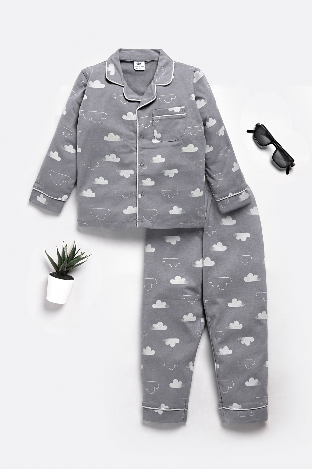 DTD Pure Cotton Full Sleeve All Over Printed Boys Night Suit B-FS-NS-24&25