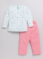Bobby Printed Girls Full Sleeve Set-7137