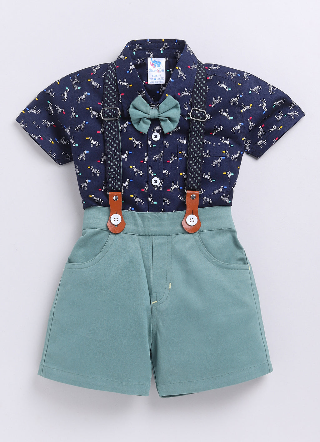 DTD Pure Cotton Half Sleeve Boys Dungaree ON-B-HSD-811