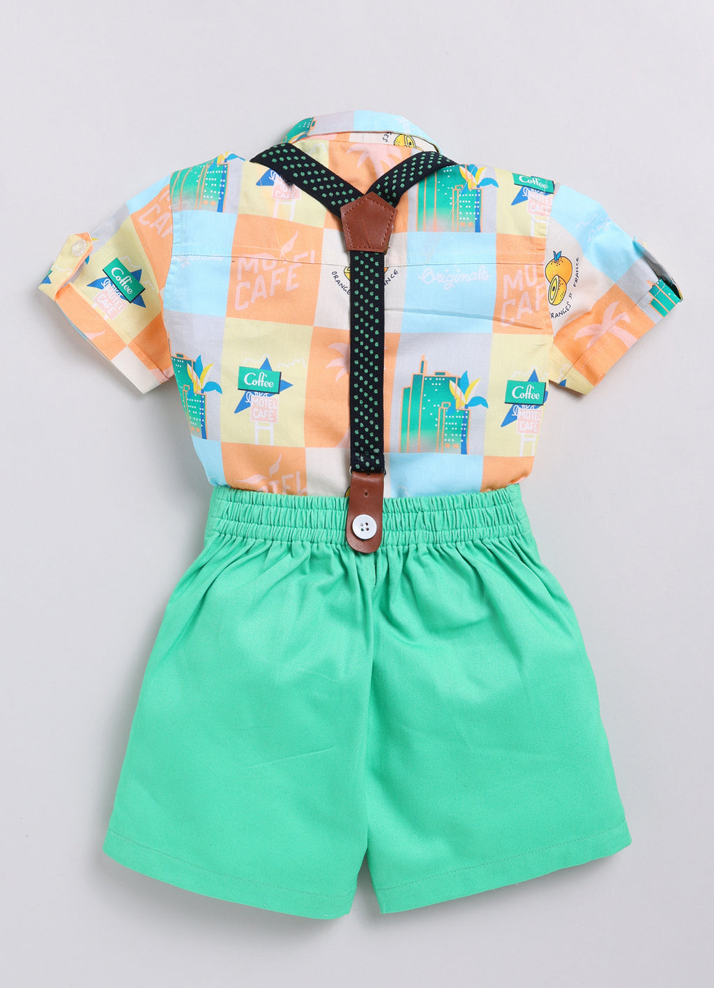 DTD Pure Cotton Half Sleeve Boys Dungaree ON-B-HSD-815