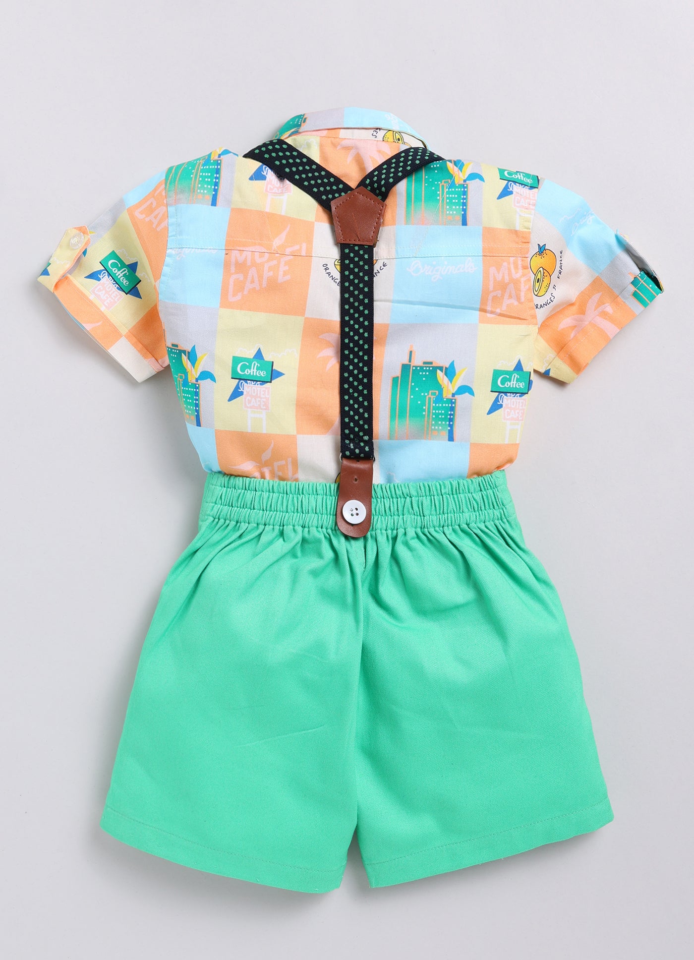 DTD Pure Cotton Half Sleeve Boys Dungaree ON-B-HSD-815