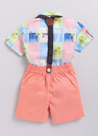 DTD Pure Cotton Half Sleeve Boys Dungaree ON-B-HSD-815