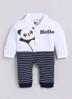 Dear To Dad Pure Cotton Peach Color Panda Printed Baby Romper S-09BA&BB