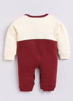 Dear To Dad Pure Cotton White Color Bear Printed Full Sleeve Baby Romper S-14AA&AB