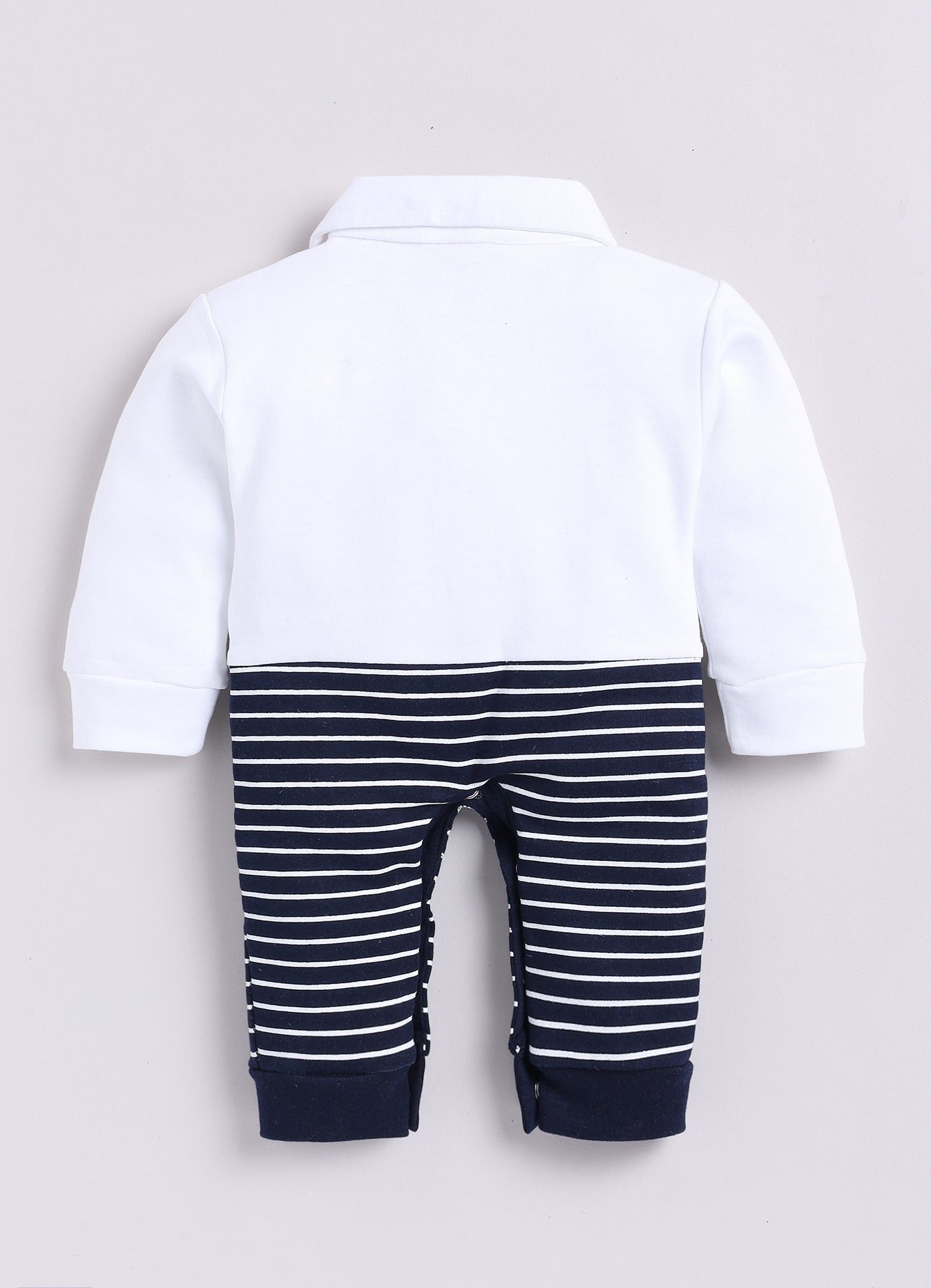 Dear To Dad Pure Cotton White Color Full Sleeve Team 10 Printed Baby Romper S-09AA&AB