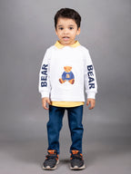 DTD Boys Full Sleeve Little Bear Printed Shirt with Denim Pant B-FSD-831