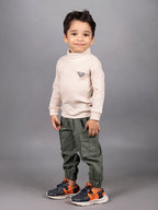 DTD Boys Full Sleeve High Neck Shirt with Denim Pant B-FST-830