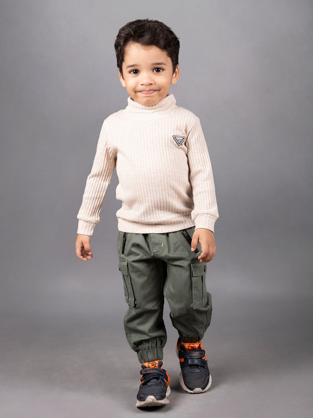 DTD Boys Full Sleeve High Neck Shirt with Denim Pant B-FST-830