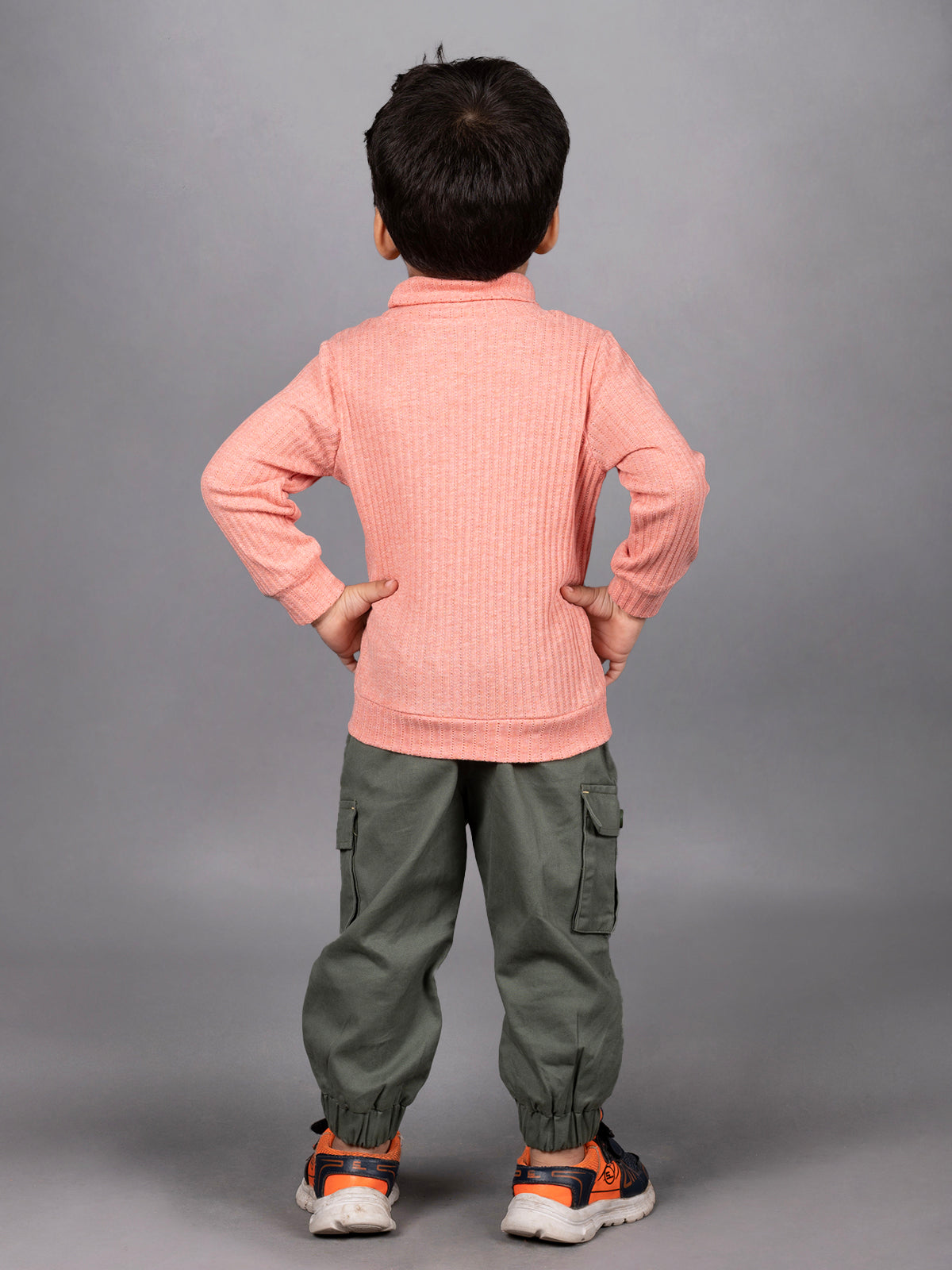 DTD Boys Full Sleeve High Neck Shirt with Denim Pant B-FST-830