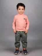 DTD Boys Full Sleeve High Neck Shirt with Denim Pant B-FST-830