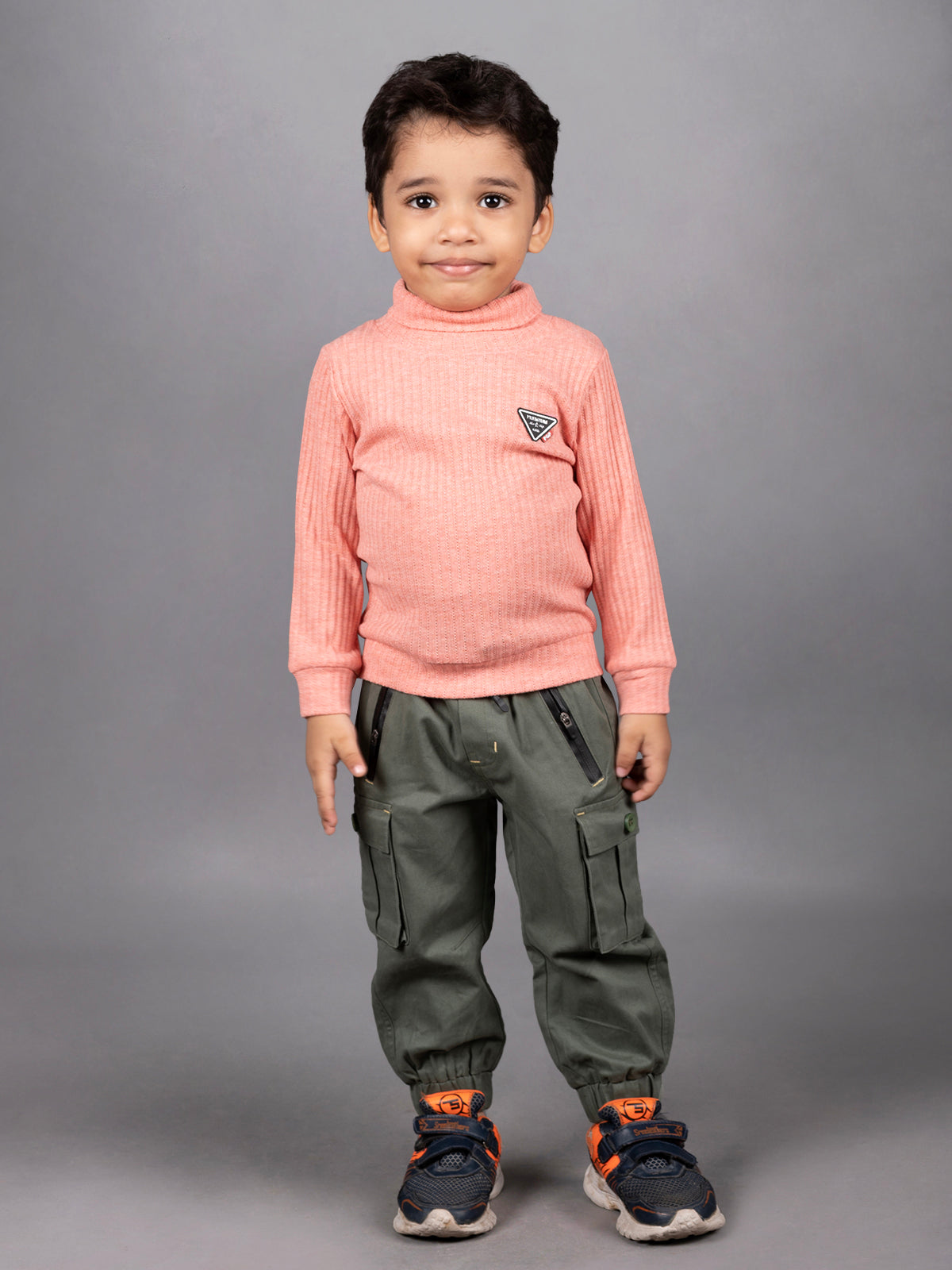 DTD Boys Full Sleeve High Neck Shirt with Denim Pant B-FST-830